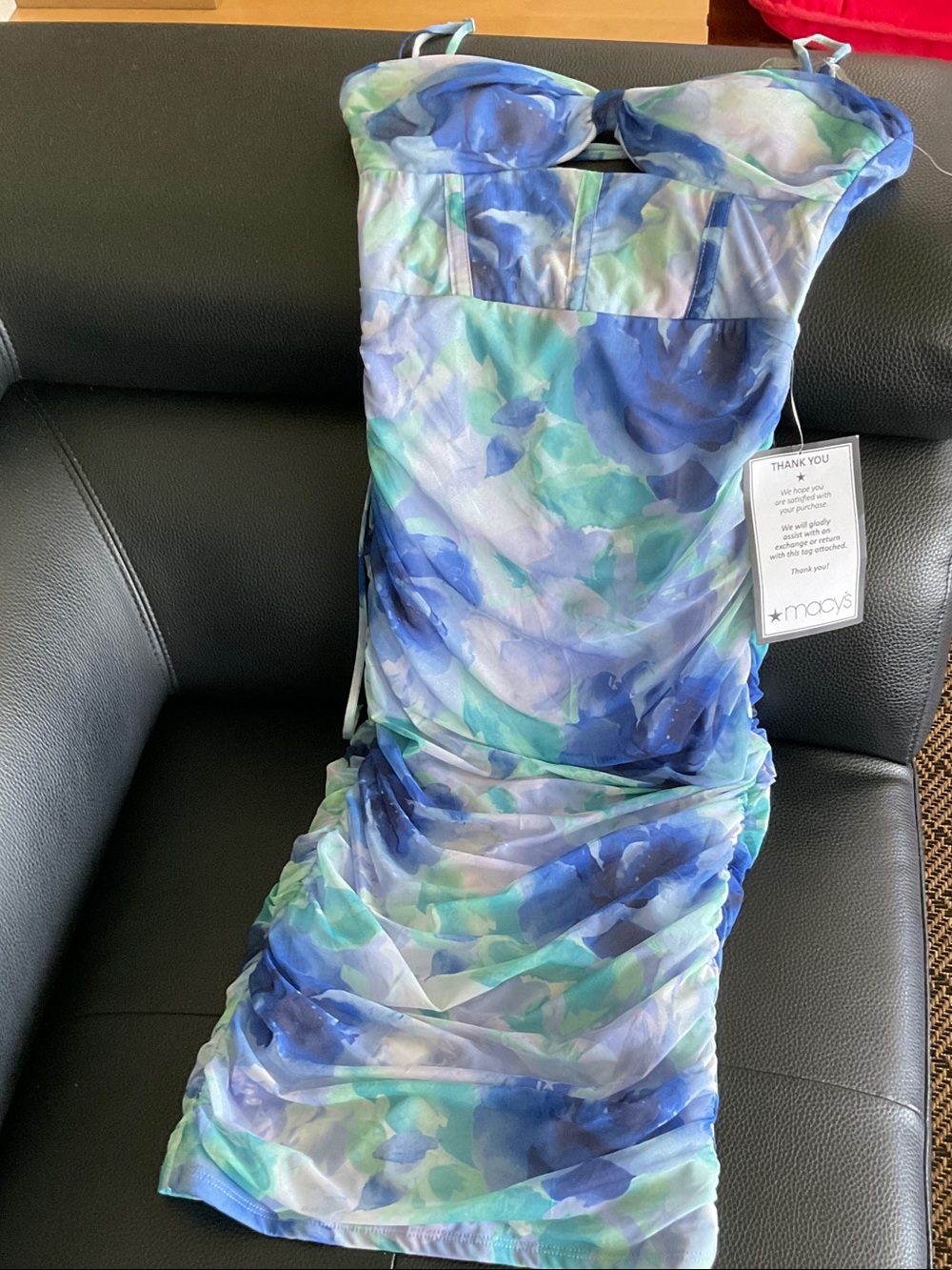 Emerald Sundae Blue Green Floral Midi Dress
